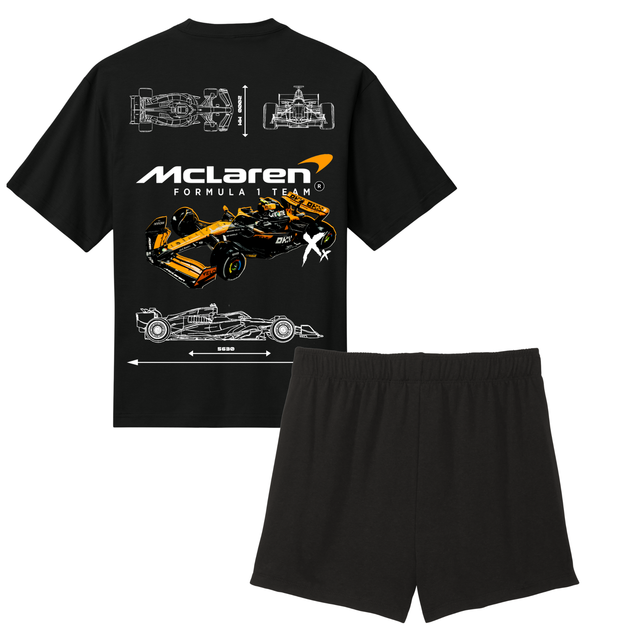 Women’s McLaren Formula One Team T-Shirt & Tri Fleece Shorts Set