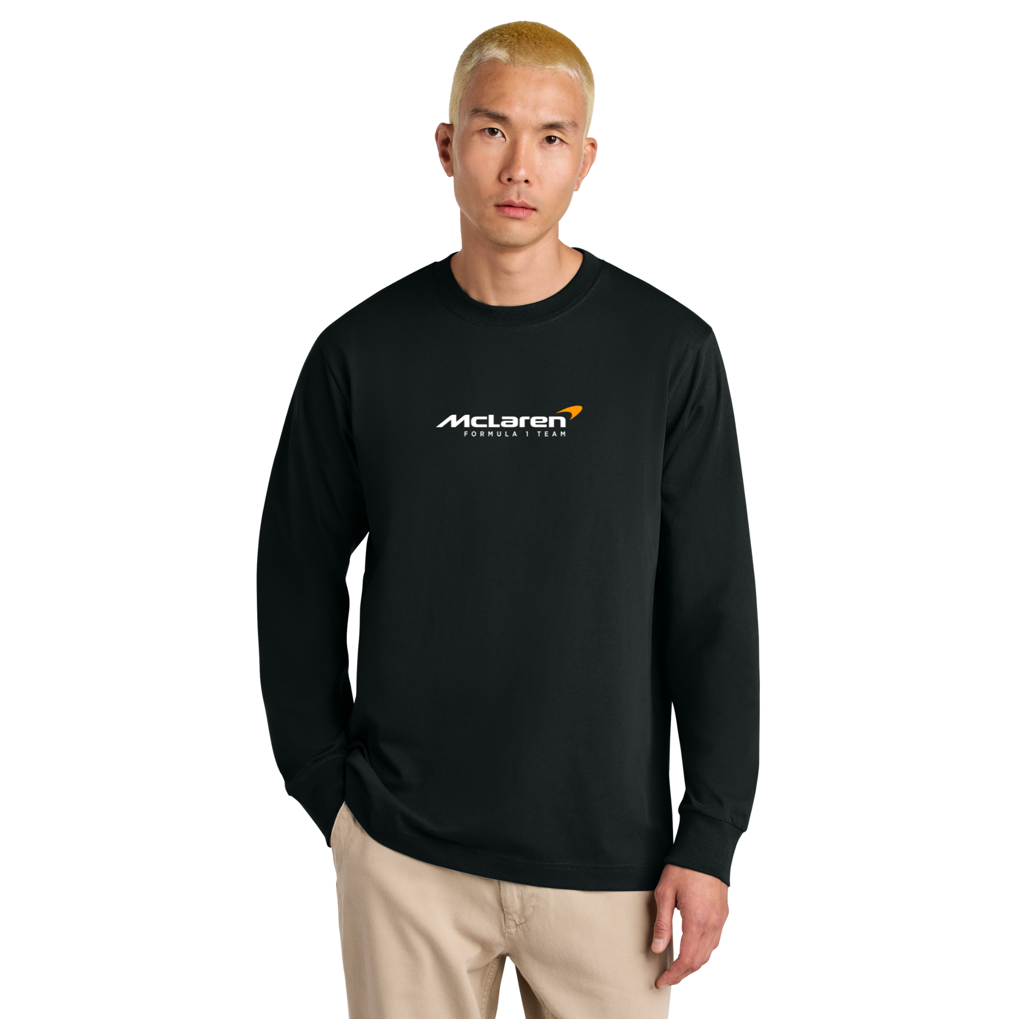 McLaren F1 Heavyweight Long Sleeve T-Shirt in Black – Adult Unisex